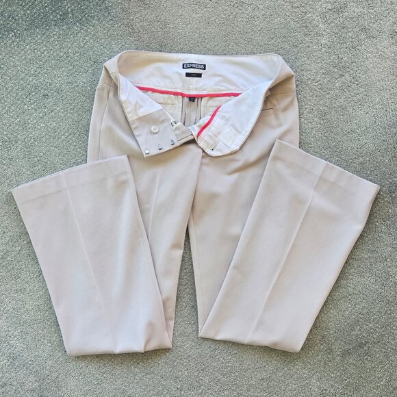 Express Editor Pants Trousers Beige Cream - Picture 2 of 5